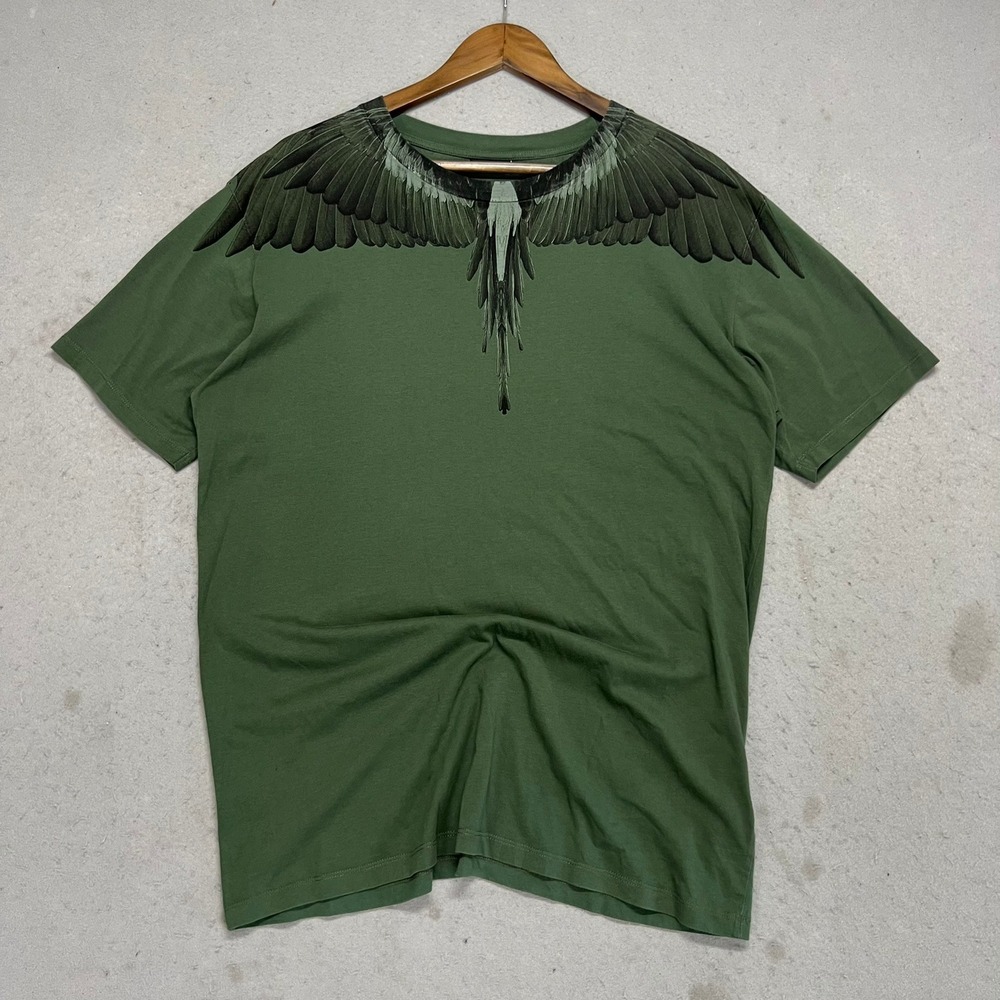 Marcelo‎ Burlon County of Milan Wingspan Graphic T-Shirt Green Mens Size L - EUC